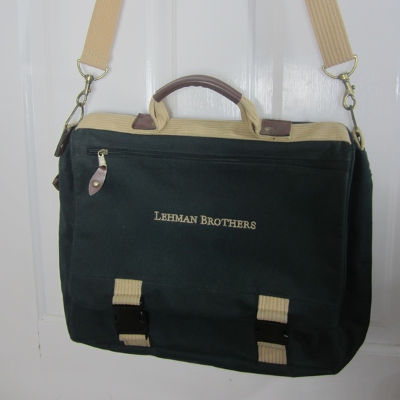 Lehman Brothers Expandable Messenger Shoulder Bag